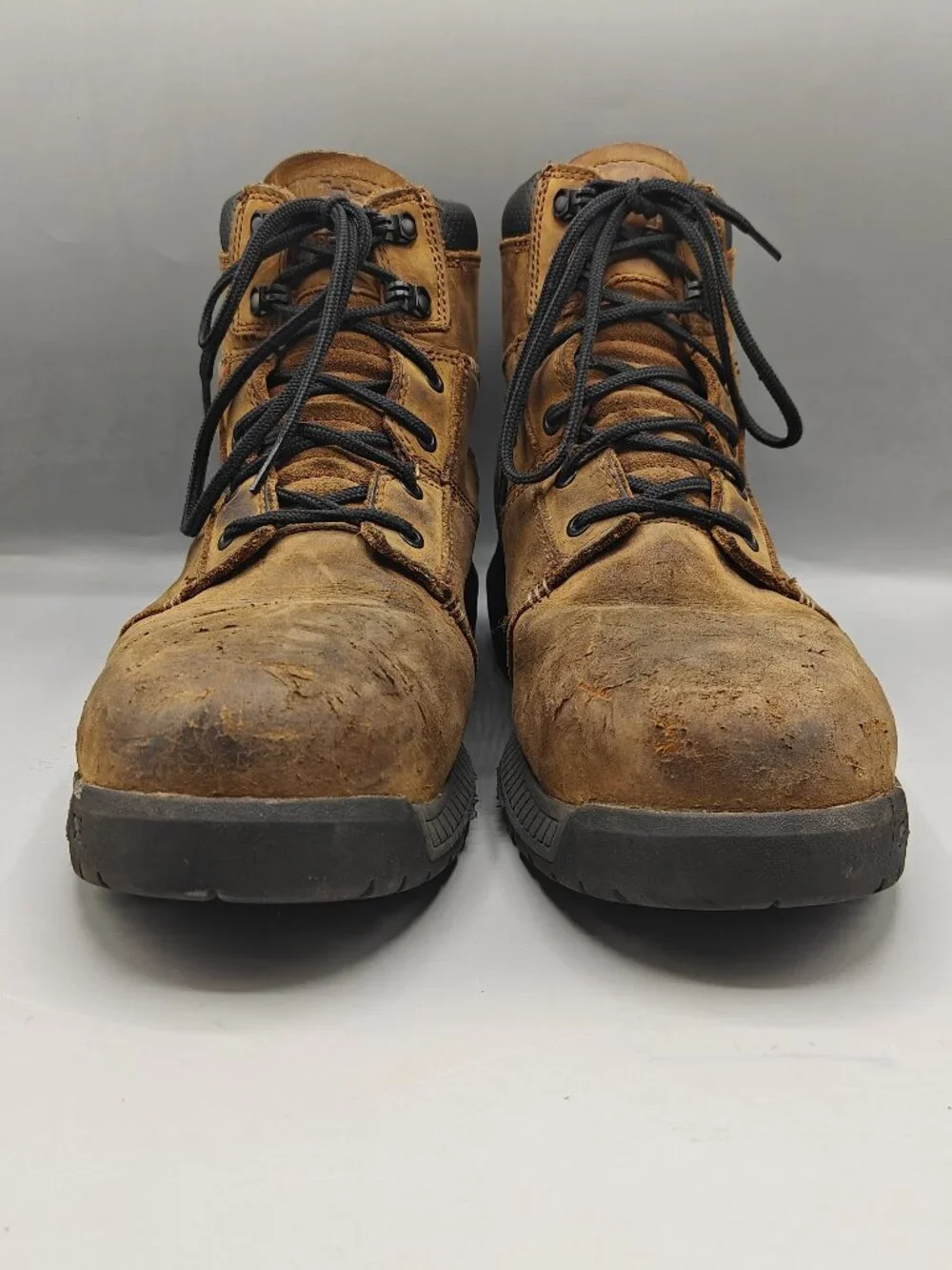 Timberland PRO Montauk 6 Inch Steel Toe Brown Leather Work Boots Men's Size 12M